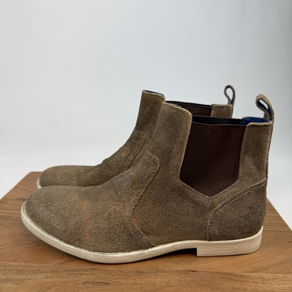 New Mens Bed Stu Vasari Taupe Distressed Suede‎ Ankle Chelsea Boots Size 10 M main image 8